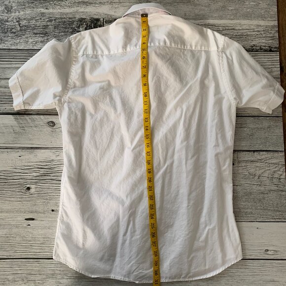 Jared Lang Short Sleeve Contrasting Trim Casual Shirt - Picture 13 of 13